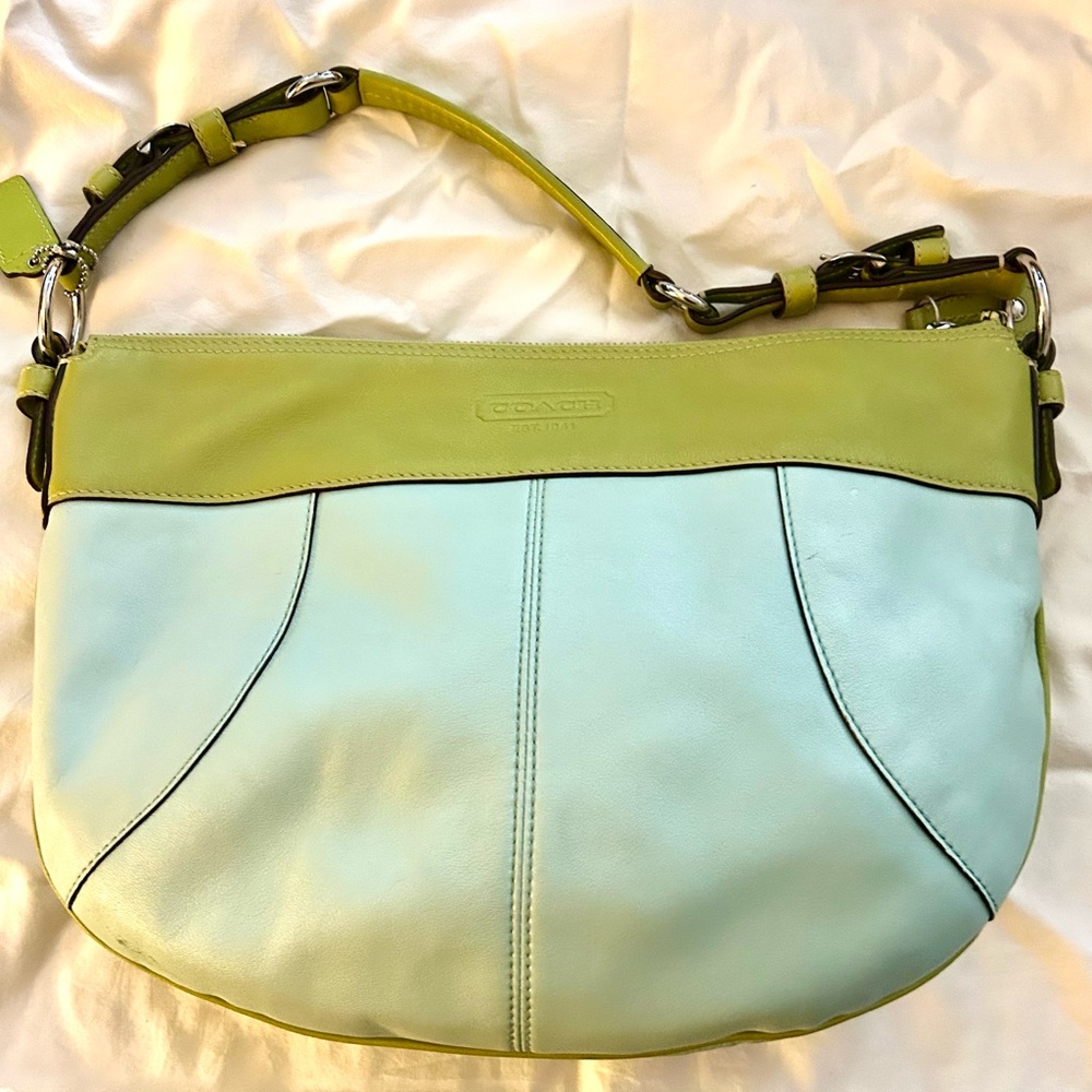 Coach Laura leather mint green hobo bag 2010 - Picture 5 of 7